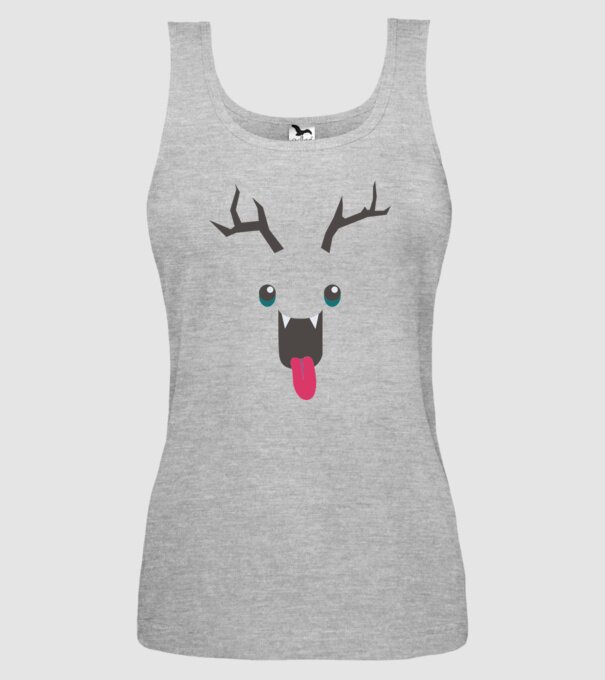 Funny Deer model gri pe tricou