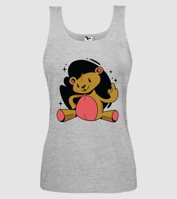 Ursuleț Teddy hain model gri pe tricou