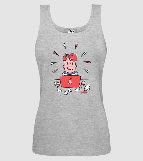 Imagine Home Office model gri pe tricou