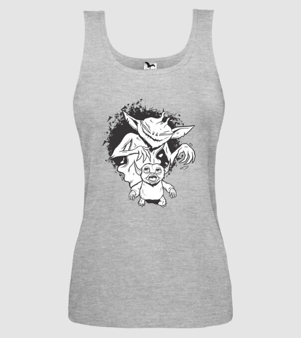 Umbră înfricoșătoare model gri pe tricou