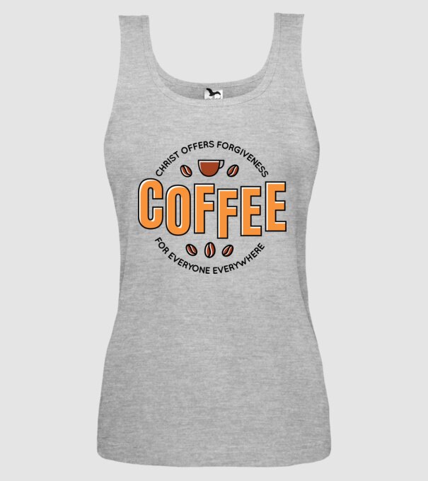 Cafea Iertare model gri pe tricou