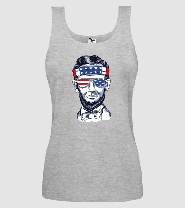 Lincoln USA model gri pe tricou