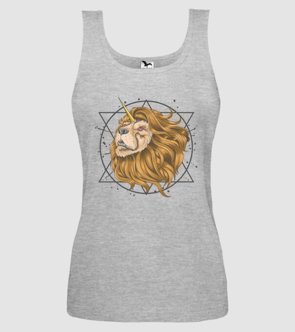 lion unicorn model gri pe tricou