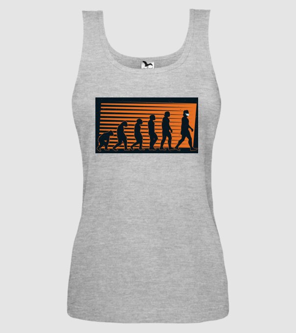 Evoluție Mască model gri pe tricou