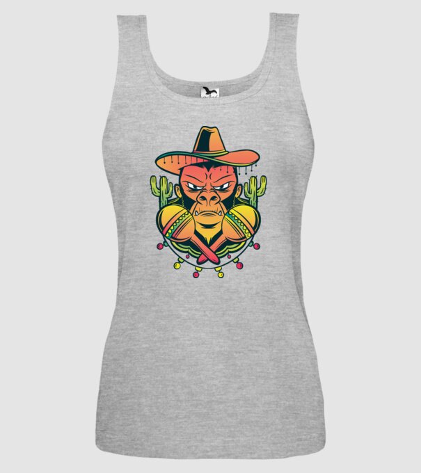 Gorila mexicană model gri pe tricou