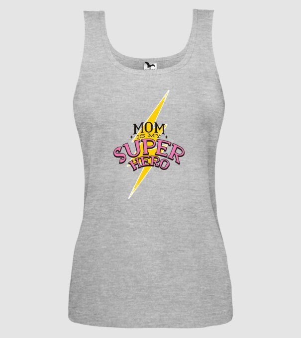 Mom is my Superhero tricou pentru mama model gri pe tricou