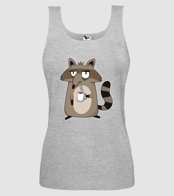Raton cu cafea model gri pe tricou