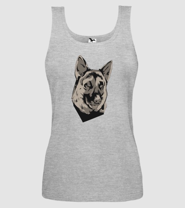 Ciobănesc german cap model gri pe tricou