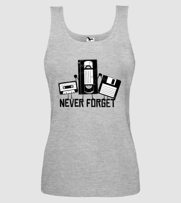 Never Forget model gri pe tricou
