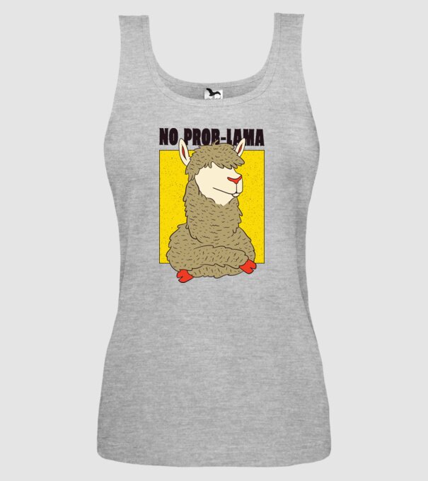 No Prob LLama - Lama model gri pe tricou