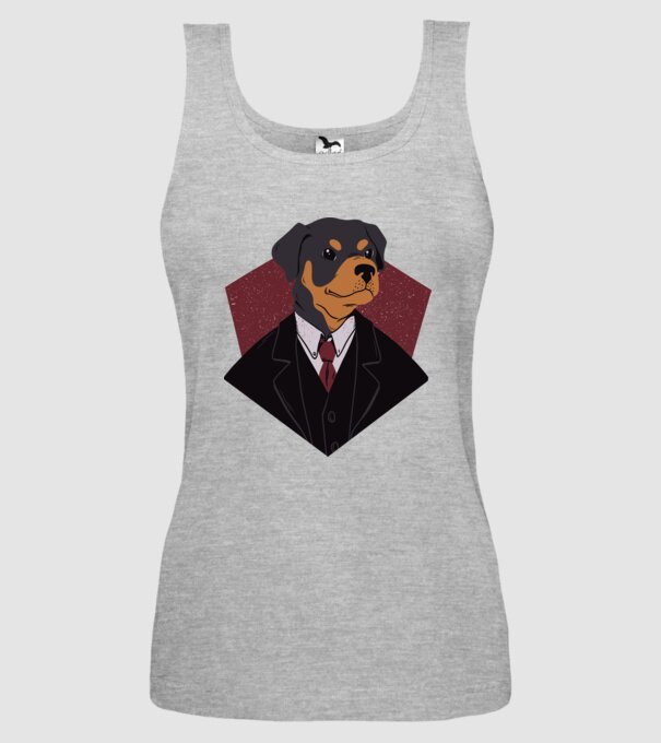 Câine în Costum model gri pe tricou