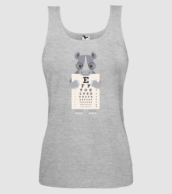 Examen oftalmologie rinocer model gri pe tricou