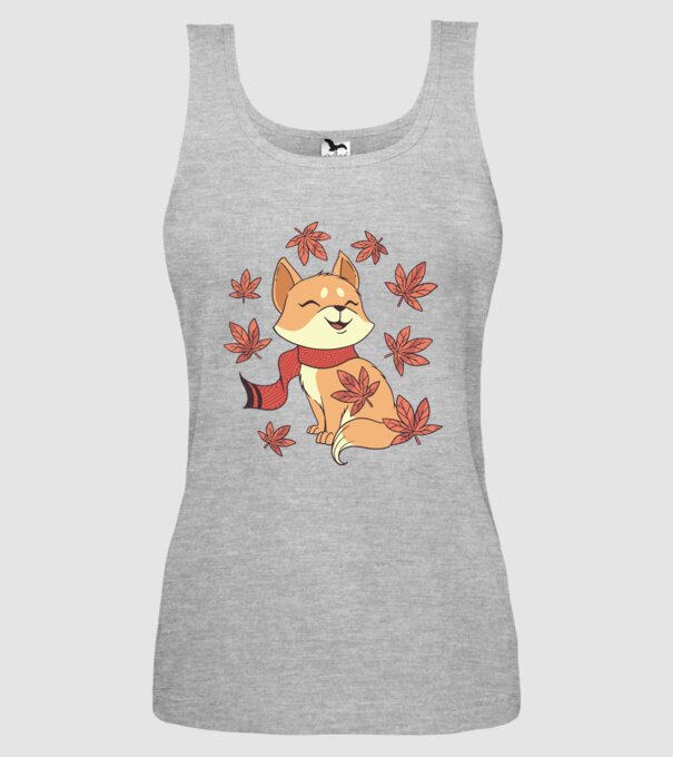Pisică Toamna model gri pe tricou