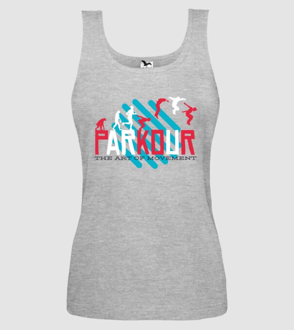Parkour - Arta mișcării model gri pe tricou
