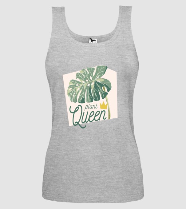Plant Queen model gri pe tricou