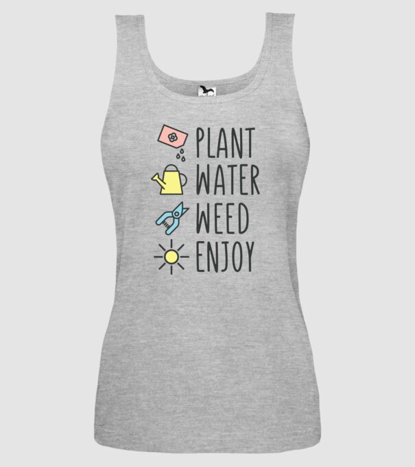 Plant Water Weed Enjoy model gri pe tricou