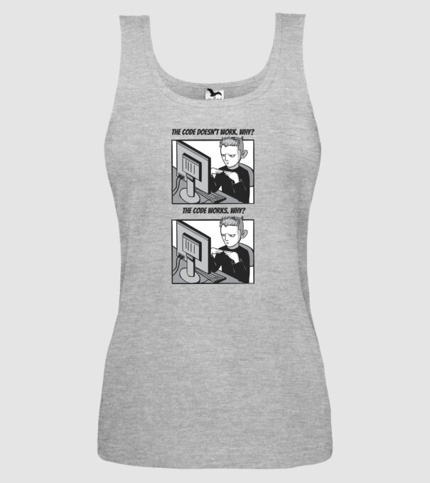 Programator Meme model gri pe tricou