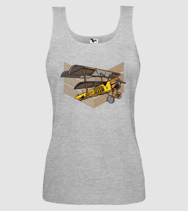 Avion cu elice model gri pe tricou