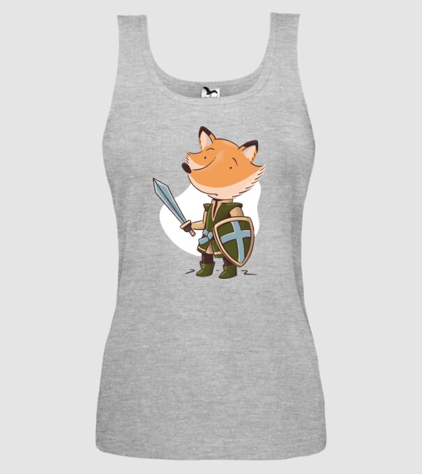 Vulpe Cavaler model gri pe tricou
