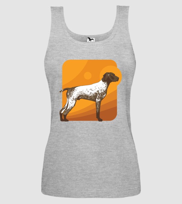 Pointer cu părul scurt model gri pe tricou