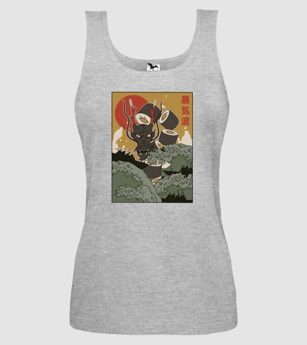 Dragon Sushi model gri pe tricou