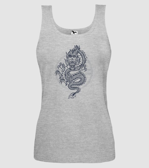 Dragon Tribal model gri pe tricou