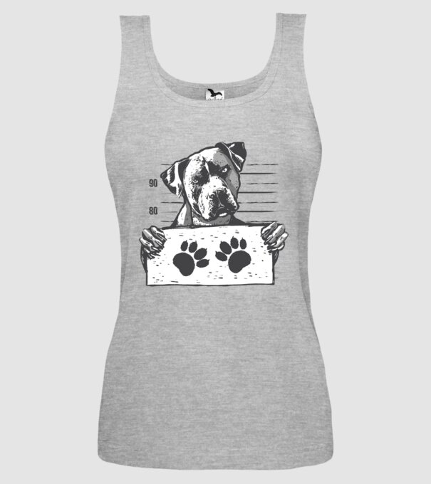 Staffordshire Terrier Închisoare model gri pe tricou