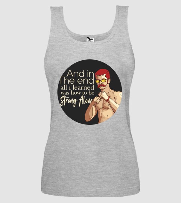 Strong alone model gri pe tricou