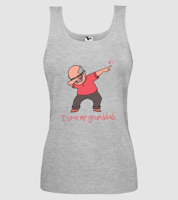Îl iubesc pe bunicul meu model gri pe tricou