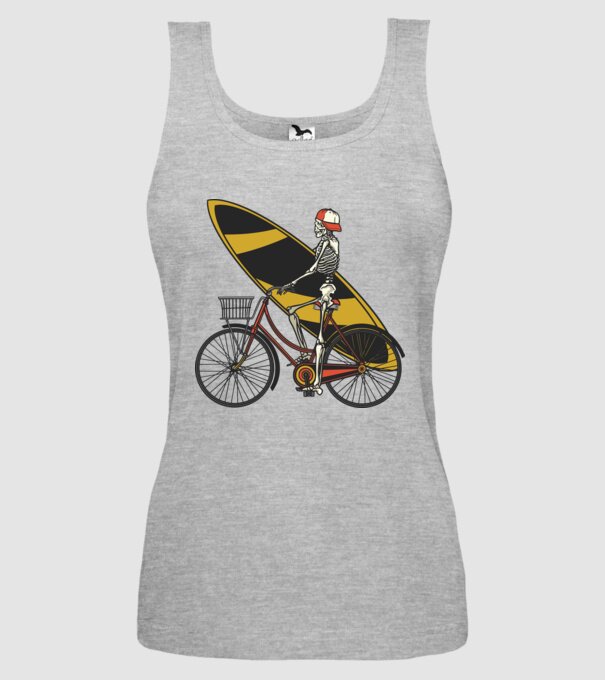 Schelet surfer model gri pe tricou