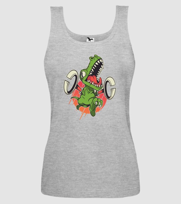 Dinozaur T-rex model gri pe tricou