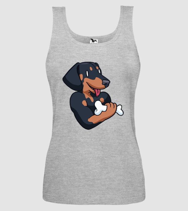 Antrenament Teckel model gri pe tricou