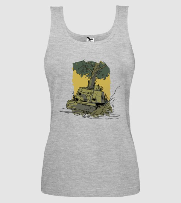 Tanc Copac model gri pe tricou