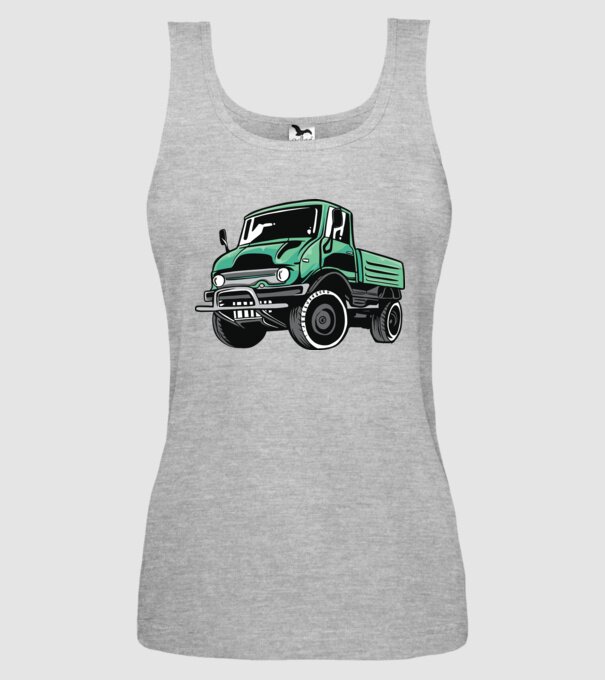 Camion model gri pe tricou