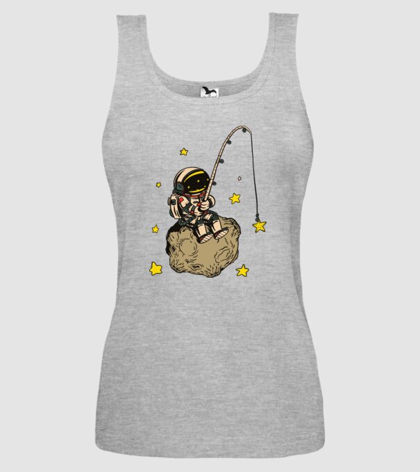 Pescar Astronaut model gri pe tricou