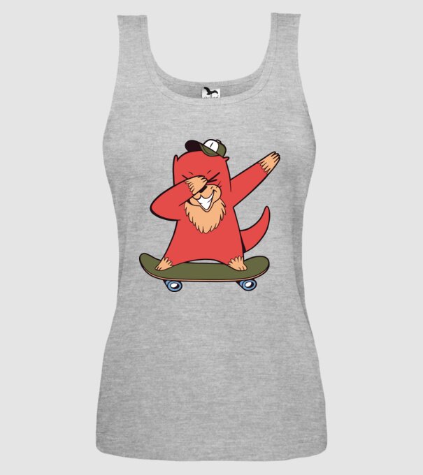 Vidră DAB model gri pe tricou