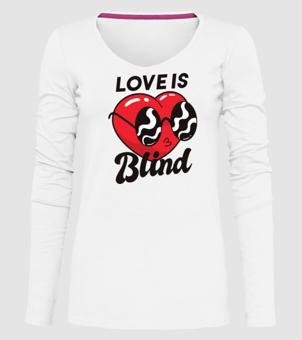 Dragostea este oarbă model alb pe tricou