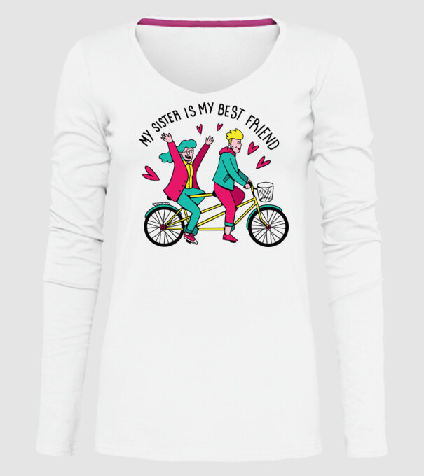 Sora mea este cea mai bună prietenă model alb pe tricou
