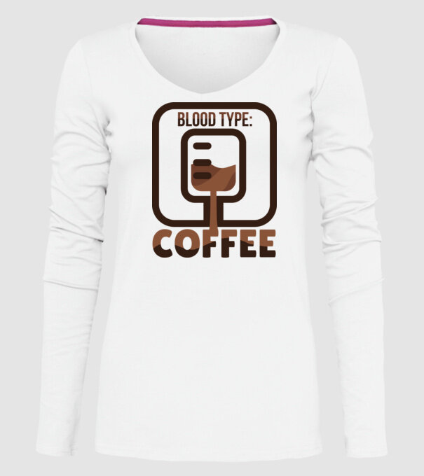 Grupa mea de sânge este cafeaua model alb pe tricou