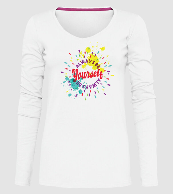 Always be yourself model alb pe tricou