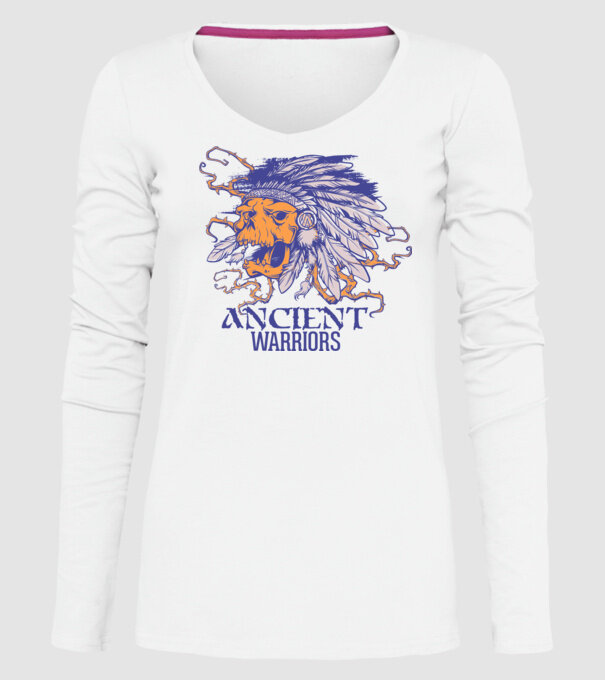 Ancient Warriors model alb pe tricou