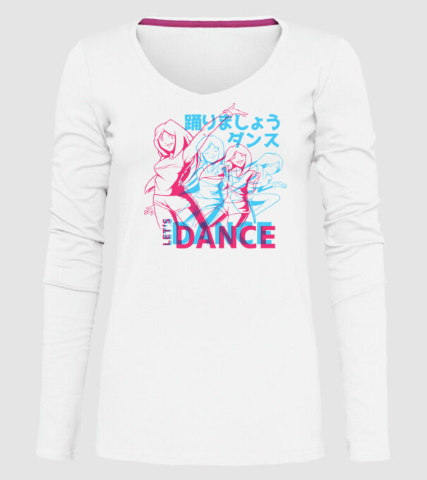 Anime Dance model alb pe tricou