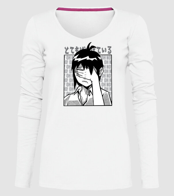 Cap Anime model alb pe tricou