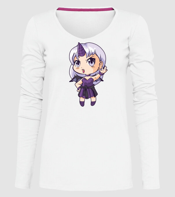 Anime Manga Fată Unicorn model alb pe tricou