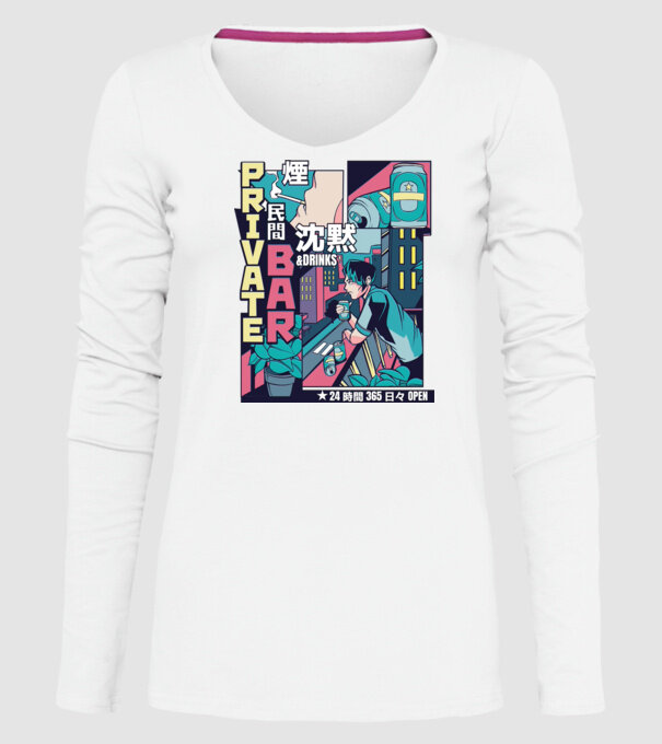 Anime Vaporwave benzi desenate model alb pe tricou