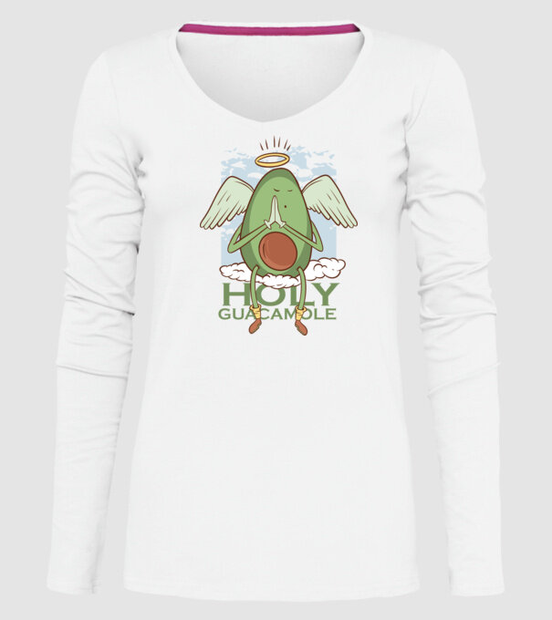 Rai avocado model alb pe tricou