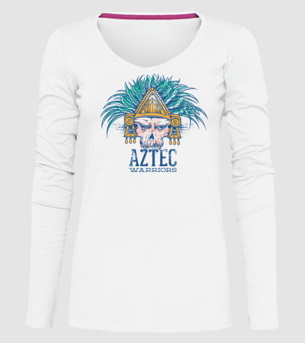 Aztec Warriors model alb pe tricou