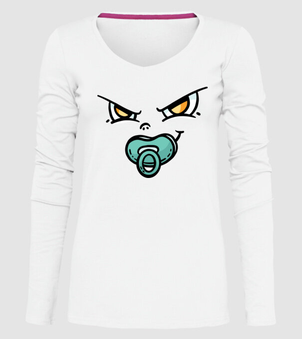 Zâmbet de bebe model alb pe tricou