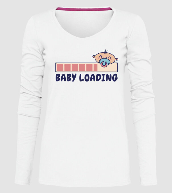 Bebe program încărcare model alb pe tricou