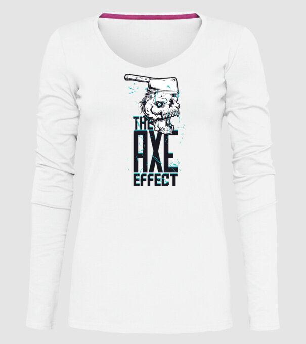 Efectul topor model alb pe tricou